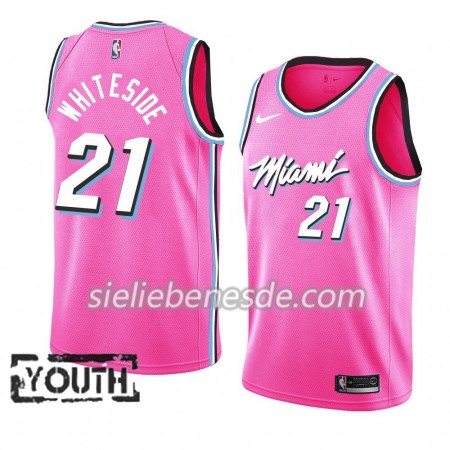 Kinder NBA Miami Heat Trikot Hassan Whiteside 21 2018-19 Nike Pink Swingman